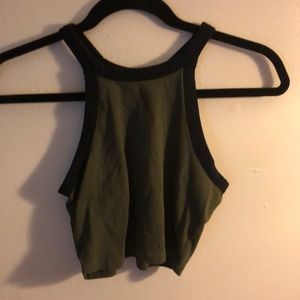 Dark Green Crop Top